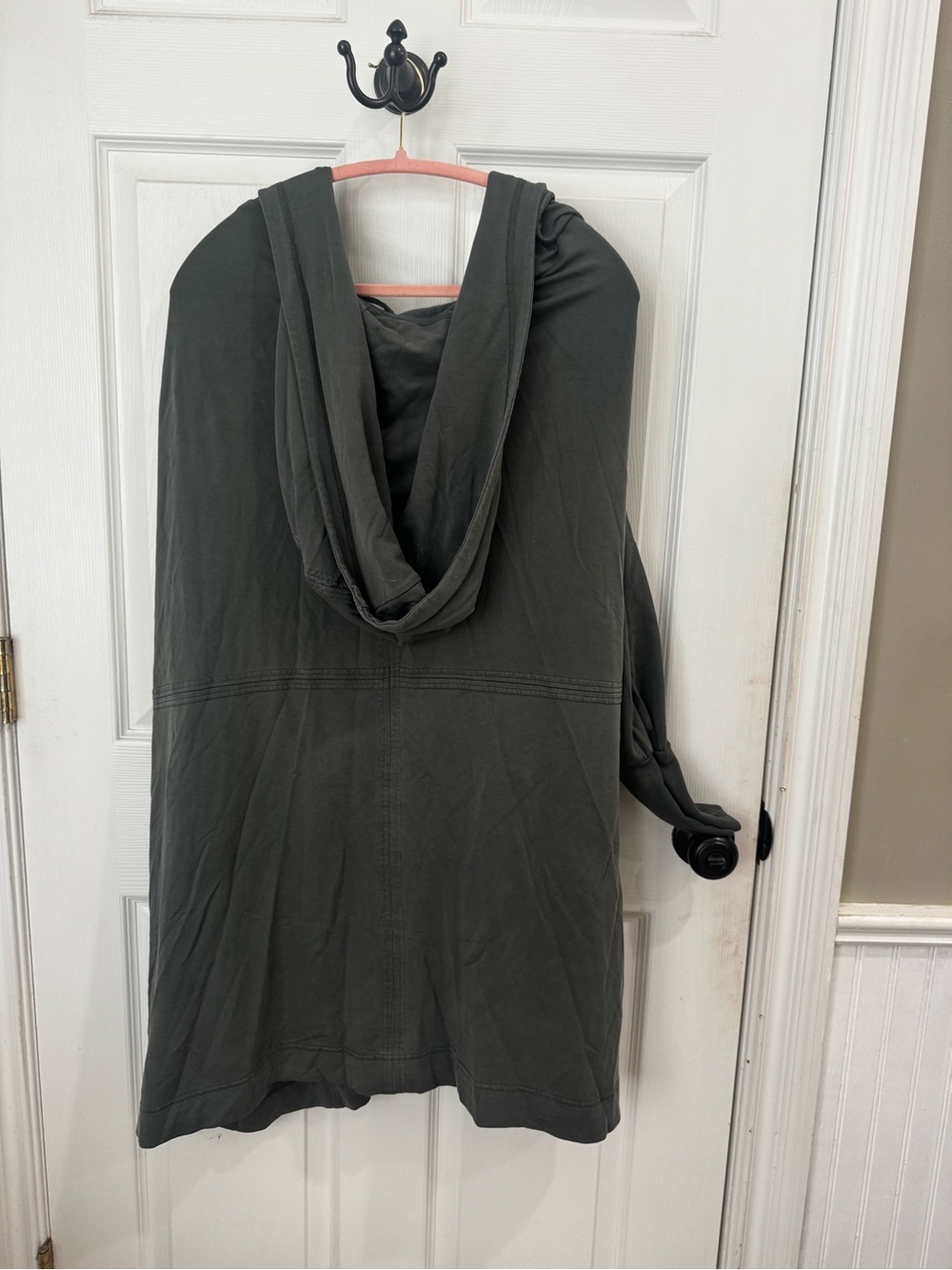 Athleta Grey Open-Front Draped Jacket - Picture 3 of 3